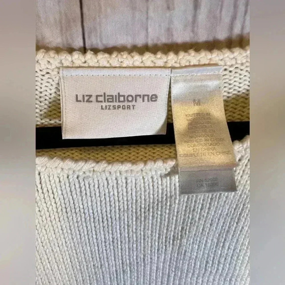 Liz Claiborne Vintage Handknit Long Sleev Crewneck Multicolored Sweater - Picture 2 of 9